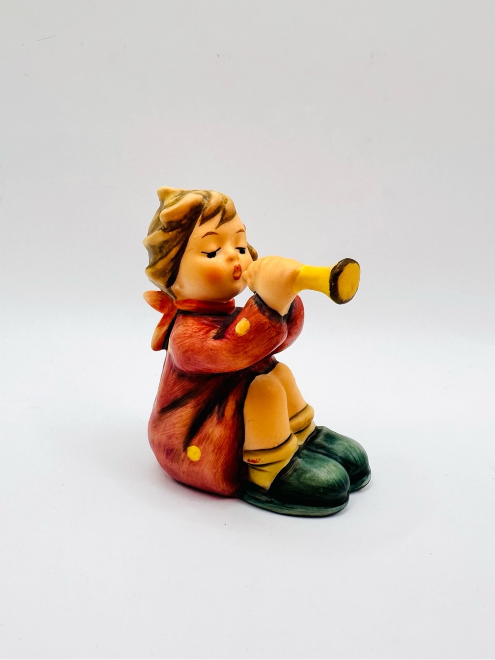 Vintage Goebel Hummel Trumpet Boy Mini Figurine W Germany 2.5"